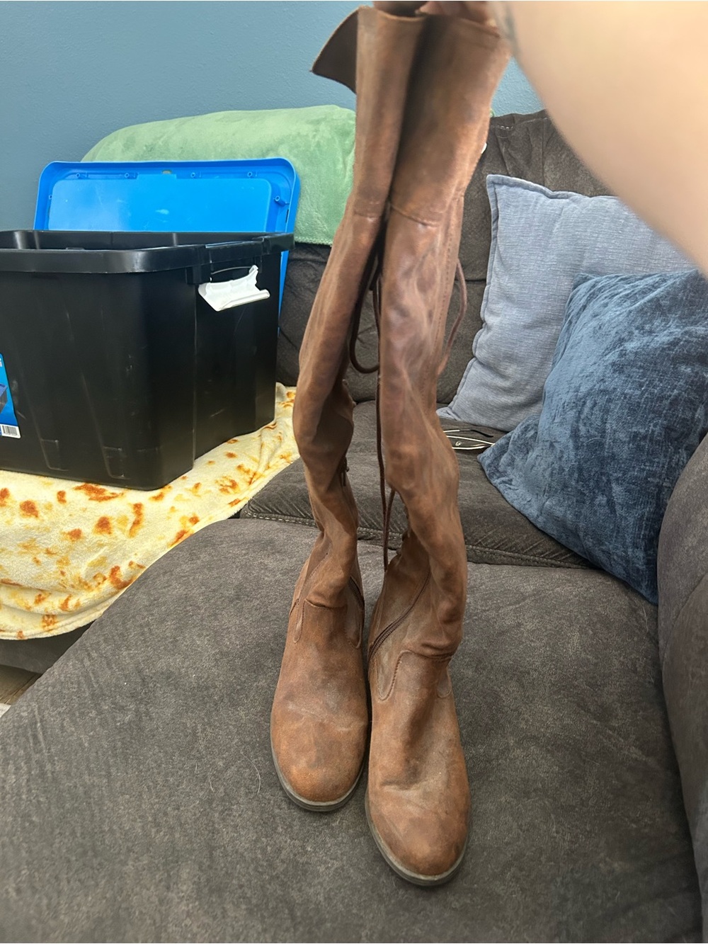 White Mountain Women's Over-the-Knee Lace-Up Boots - Brown